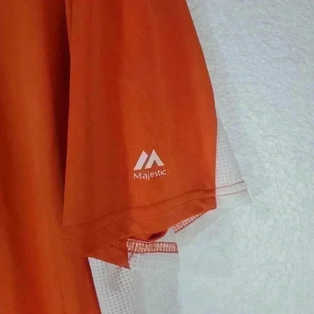 New York Mets Majestic short sleeve Orange shirt size large - Picture 5 of 7